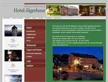 Tablet Screenshot of hoteljaegerhaus.de